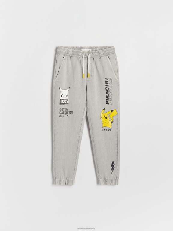 gri deschis Reserved băieți îmbrăcăminte pantaloni de trening pokemon 648HZ2137