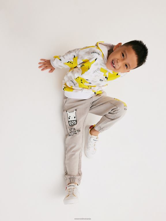 gri deschis Reserved băieți îmbrăcăminte pantaloni de trening pokemon 648HZ2137