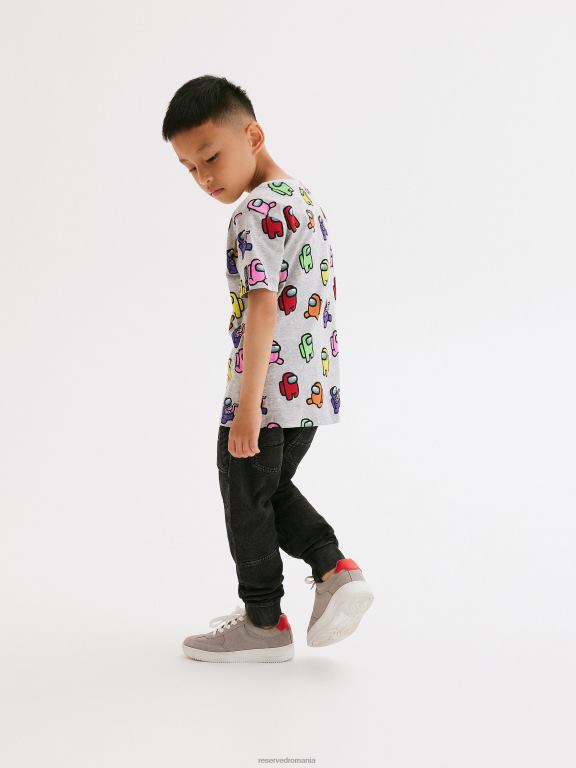 gri deschis Reserved băieți îmbrăcăminte printre noi tricou 648HZ2134