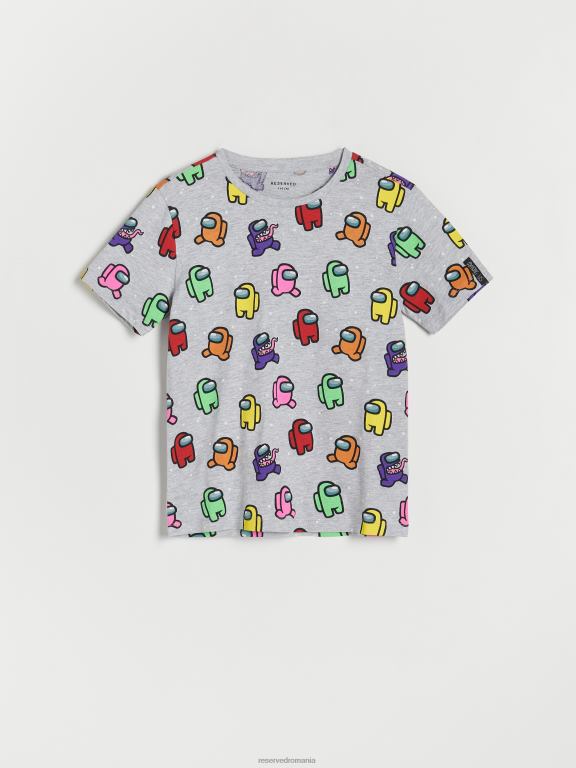 gri deschis Reserved băieți îmbrăcăminte printre noi tricou 648HZ2134