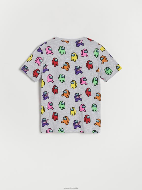 gri deschis Reserved băieți îmbrăcăminte printre noi tricou 648HZ2134