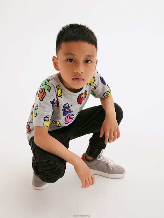 gri deschis Reserved băieți îmbrăcăminte printre noi tricou 648HZ2134