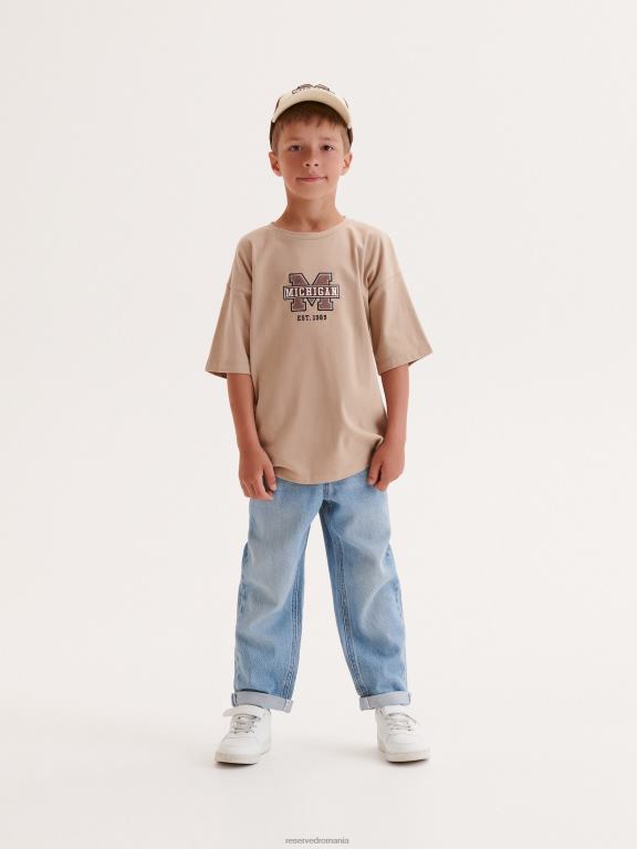 gri deschis Reserved băieți îmbrăcăminte tricou cu detalii de broderie 648HZ2018