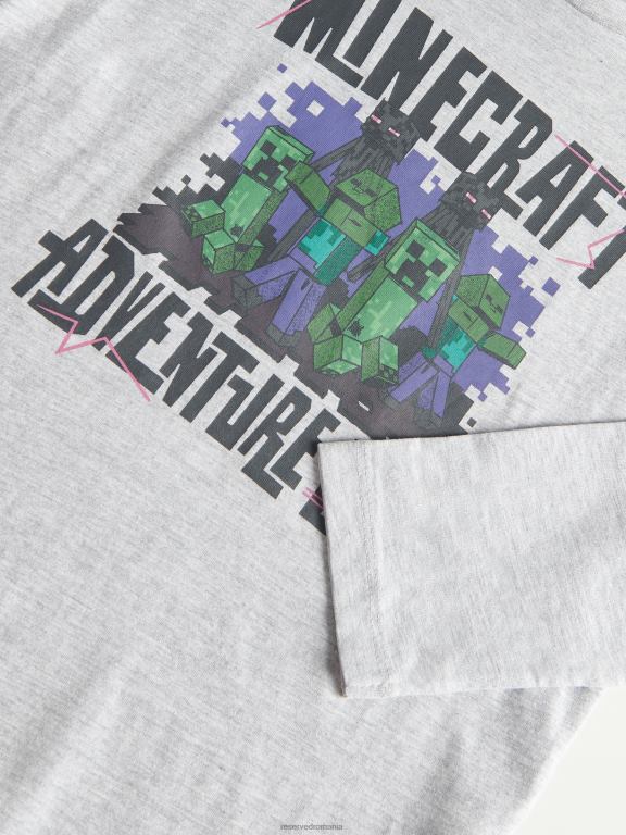 gri deschis Reserved băieți îmbrăcăminte tricou minecraft cu maneca lunga 648HZ2107