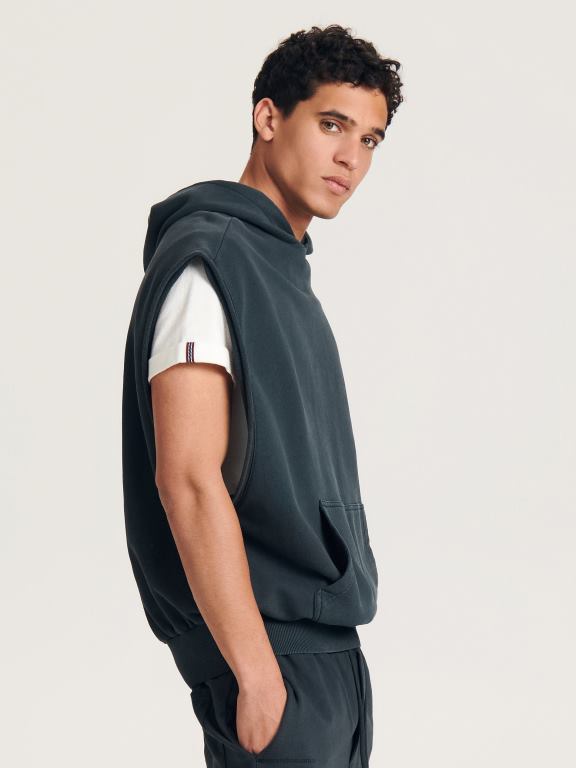 gri deschis Reserved bărbați îmbrăcăminte hanorac fără mâneci 648HZ1599