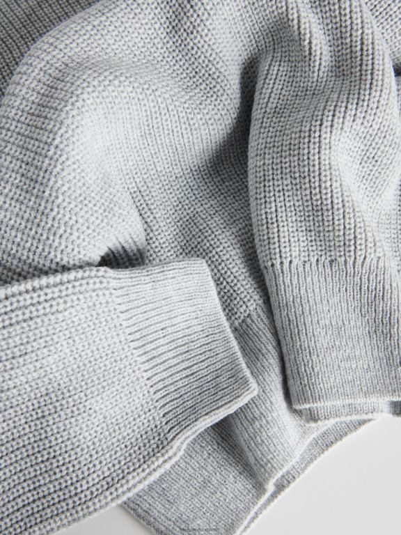 gri deschis Reserved bărbați îmbrăcăminte jumper supradimensionat 648HZ1606