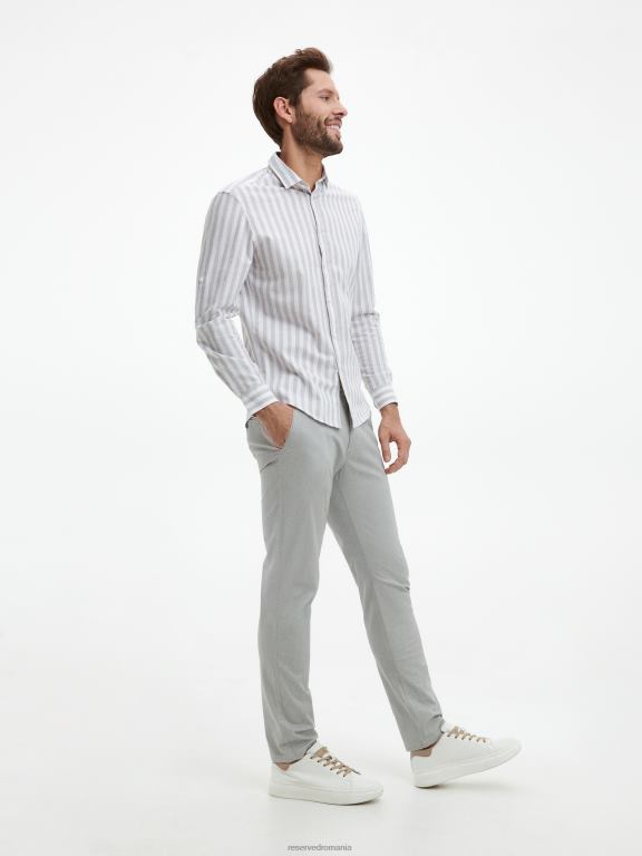gri deschis Reserved bărbați îmbrăcăminte pantaloni chino slim 648HZ1504