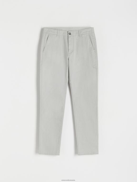 gri deschis Reserved bărbați îmbrăcăminte pantaloni chino slim 648HZ1504