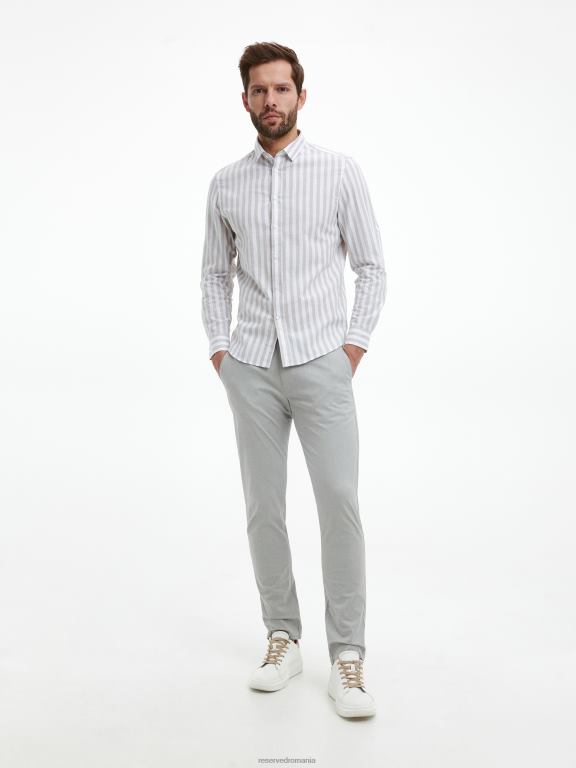 gri deschis Reserved bărbați îmbrăcăminte pantaloni chino slim 648HZ1504