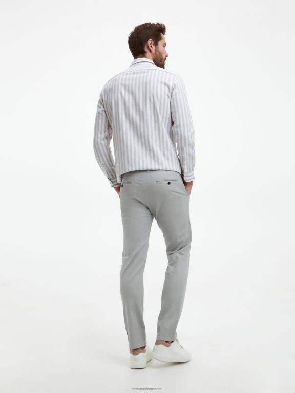 gri deschis Reserved bărbați îmbrăcăminte pantaloni chino slim 648HZ1504