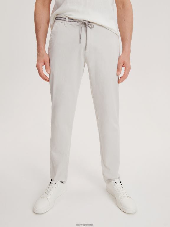 gri deschis Reserved bărbați îmbrăcăminte pantaloni chino slim 648HZ1525