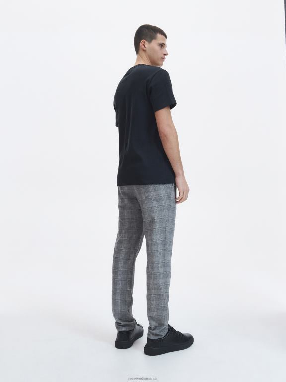 gri deschis Reserved bărbați îmbrăcăminte pantaloni chino subțiri în amestec de viscoză 648HZ1498