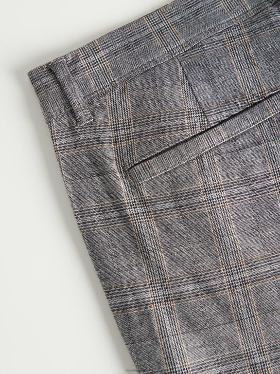 gri deschis Reserved bărbați îmbrăcăminte pantaloni chino subțiri în amestec de viscoză 648HZ1498