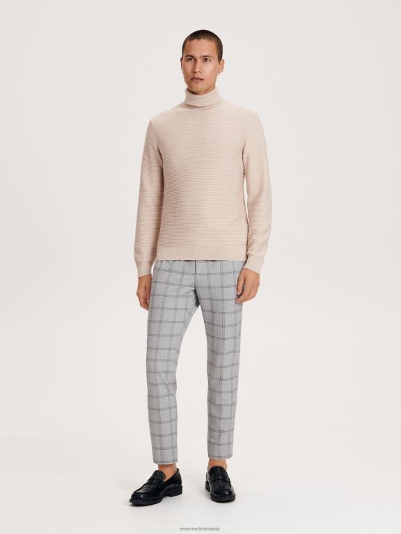 gri deschis Reserved bărbați îmbrăcăminte pantaloni de jogging din amestec de vascoza 648HZ1523