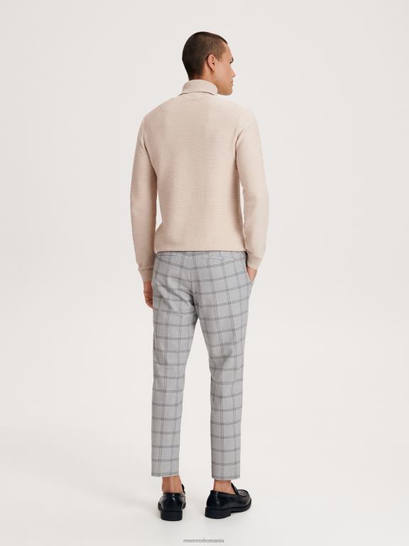 gri deschis Reserved bărbați îmbrăcăminte pantaloni de jogging din amestec de vascoza 648HZ1523