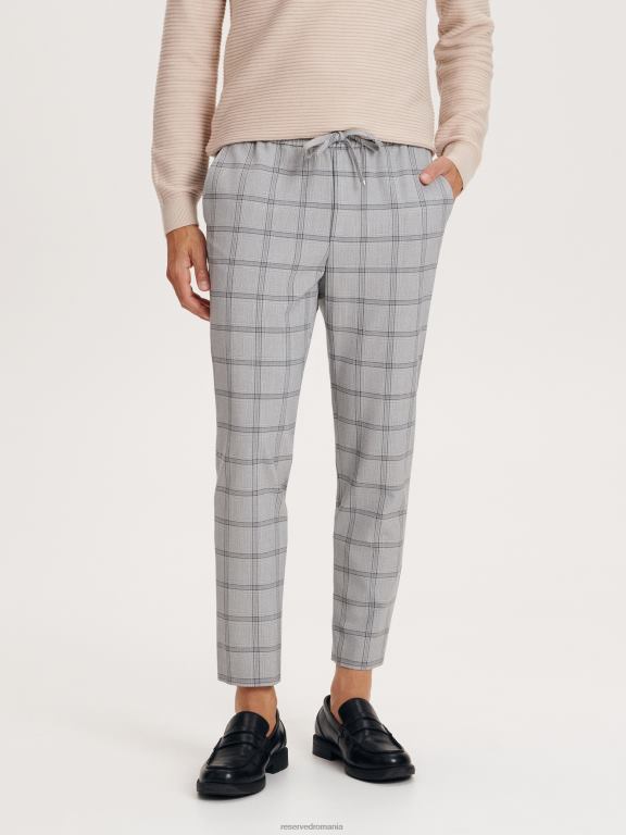 gri deschis Reserved bărbați îmbrăcăminte pantaloni de jogging din amestec de vascoza 648HZ1523