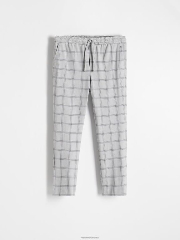 gri deschis Reserved bărbați îmbrăcăminte pantaloni de jogging din amestec de vascoza 648HZ1523