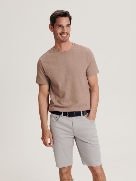 gri deschis Reserved bărbați îmbrăcăminte pantaloni scurți de morcov obișnuiți cu curea 648HZ1432