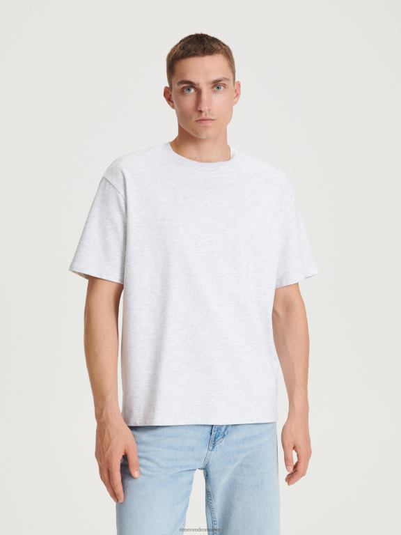 gri deschis Reserved bărbați îmbrăcăminte tricou boxy 648HZ1195