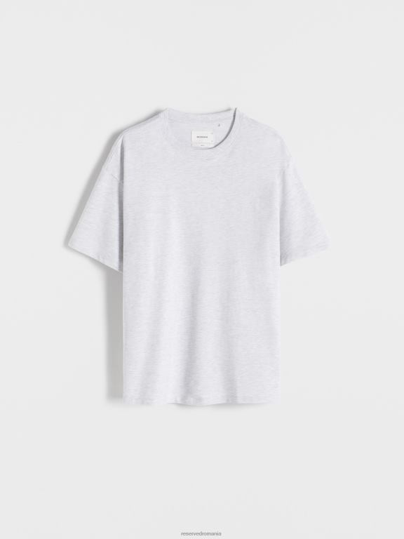 gri deschis Reserved bărbați îmbrăcăminte tricou boxy 648HZ1195
