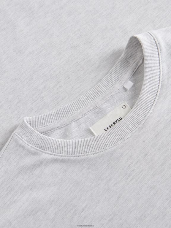 gri deschis Reserved bărbați îmbrăcăminte tricou boxy 648HZ1195