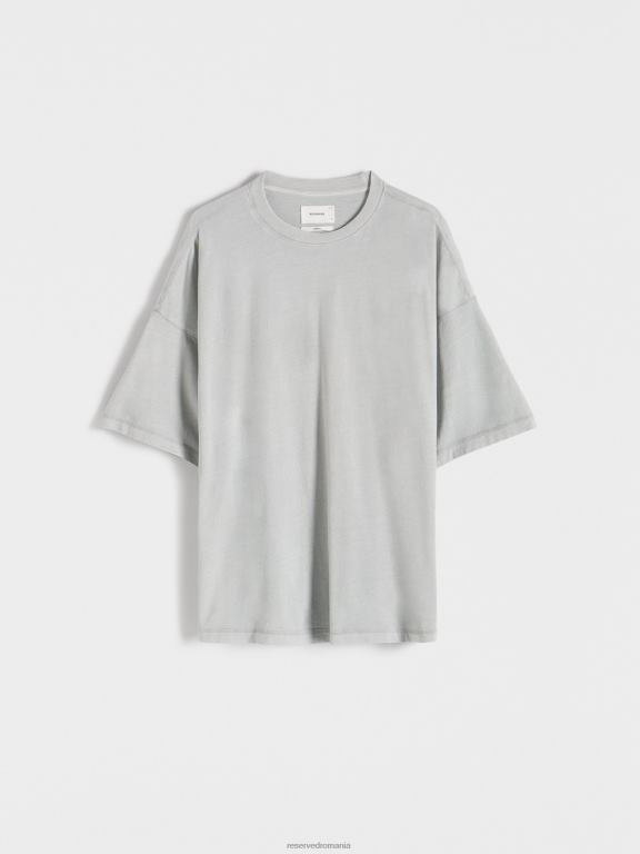 gri deschis Reserved bărbați îmbrăcăminte tricou supradimensionat 648HZ1159