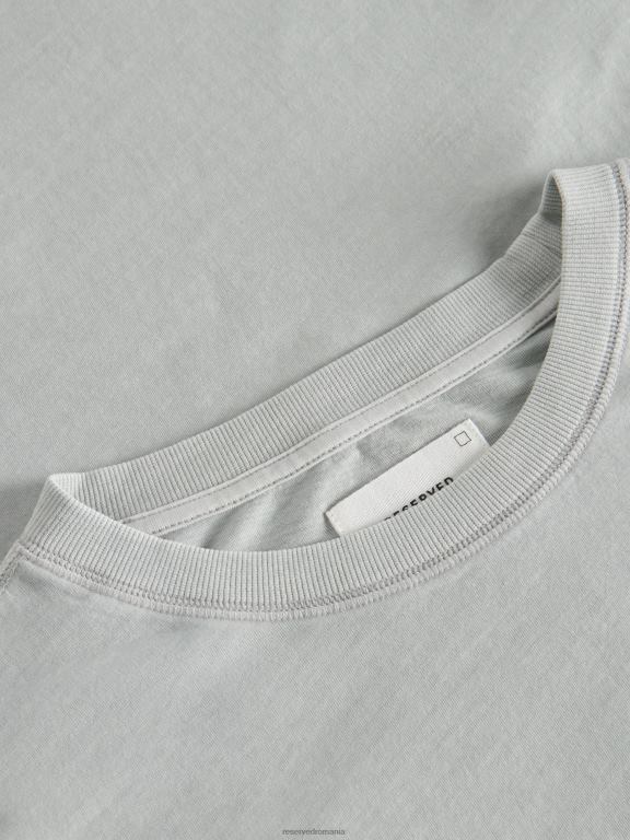 gri deschis Reserved bărbați îmbrăcăminte tricou supradimensionat 648HZ1159