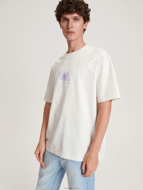 gri deschis Reserved bărbați îmbrăcăminte tricou supradimensionat 648HZ1298