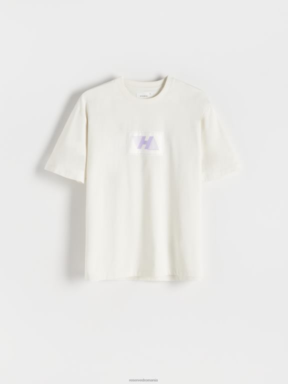 gri deschis Reserved bărbați îmbrăcăminte tricou supradimensionat 648HZ1298