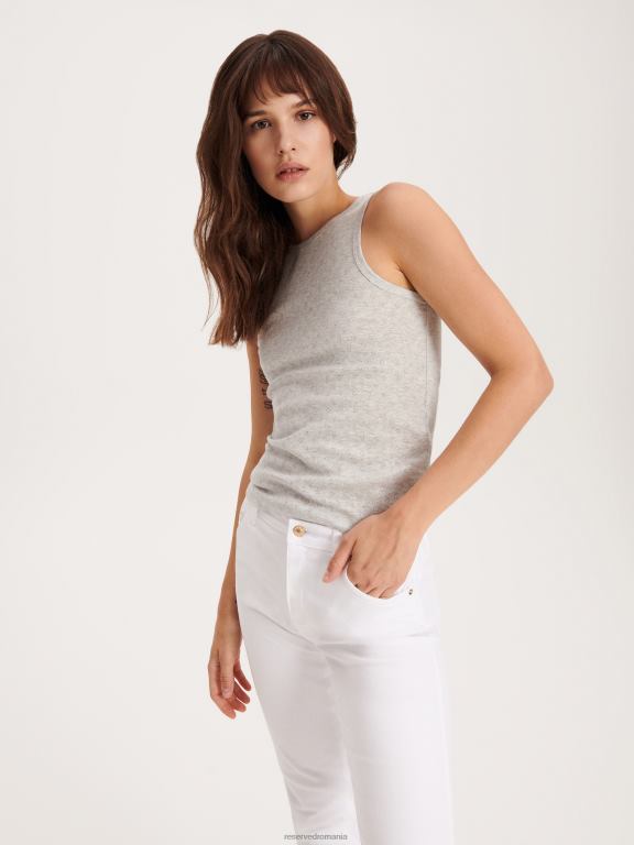 gri deschis Reserved femei îmbrăcăminte blat ajurat 648HZ451