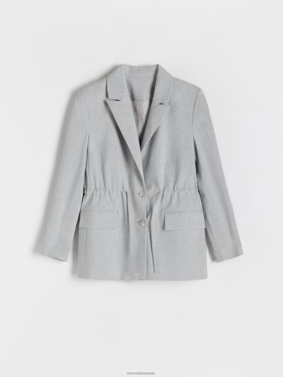 gri deschis Reserved femei îmbrăcăminte blazer cu un singur piept 648HZ253