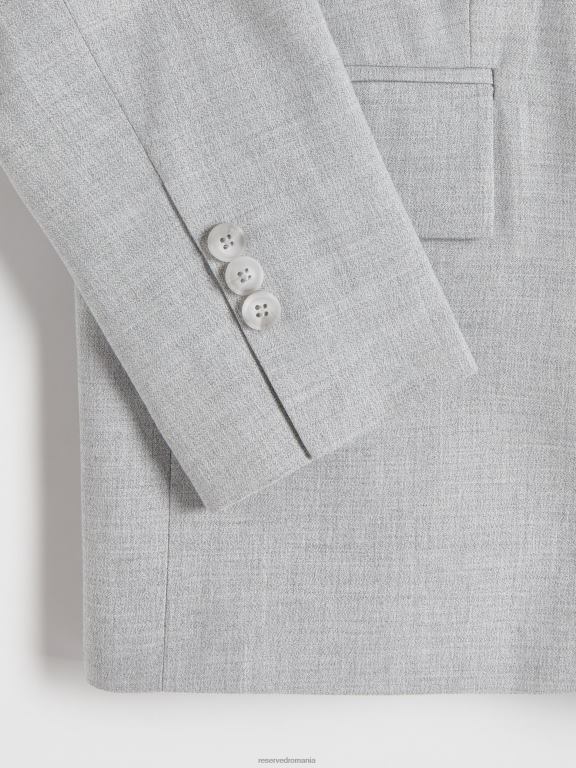 gri deschis Reserved femei îmbrăcăminte blazer cu un singur piept 648HZ253