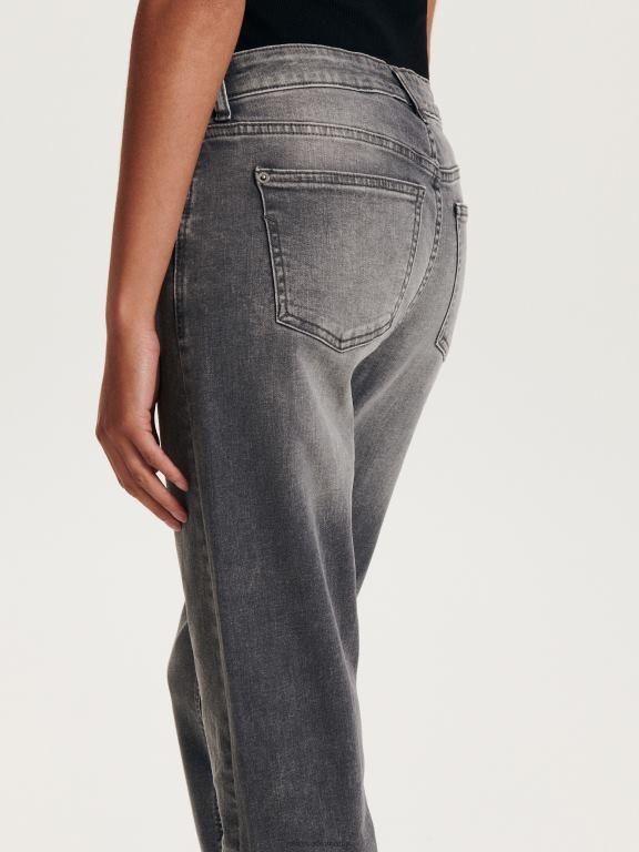 gri deschis Reserved femei îmbrăcăminte blugi boyfriend slim 648HZ774