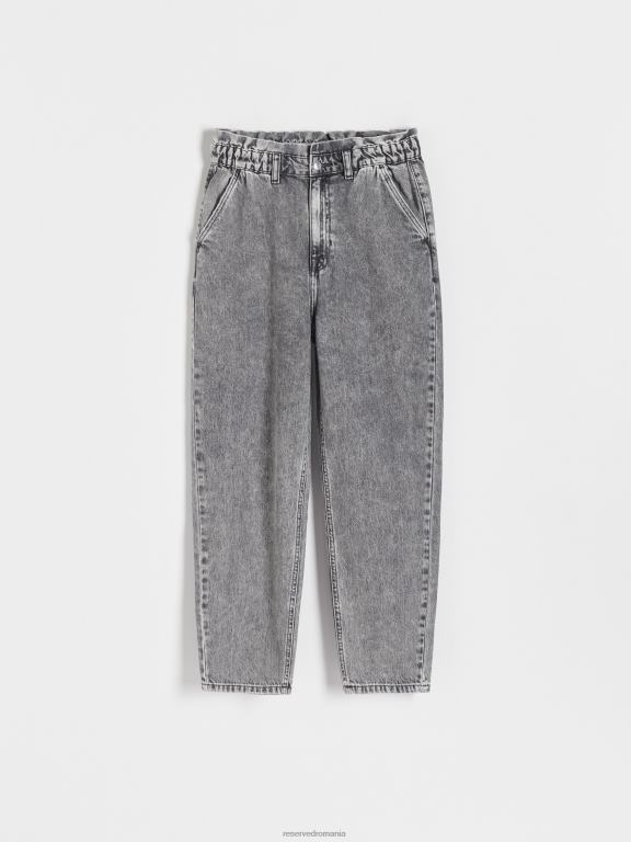 gri deschis Reserved femei îmbrăcăminte blugi paperbag 648HZ749