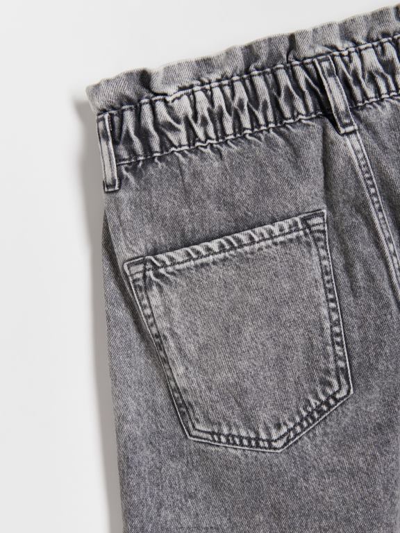 gri deschis Reserved femei îmbrăcăminte blugi paperbag 648HZ749