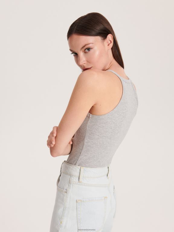gri deschis Reserved femei îmbrăcăminte corp din jerseu melange 648HZ491