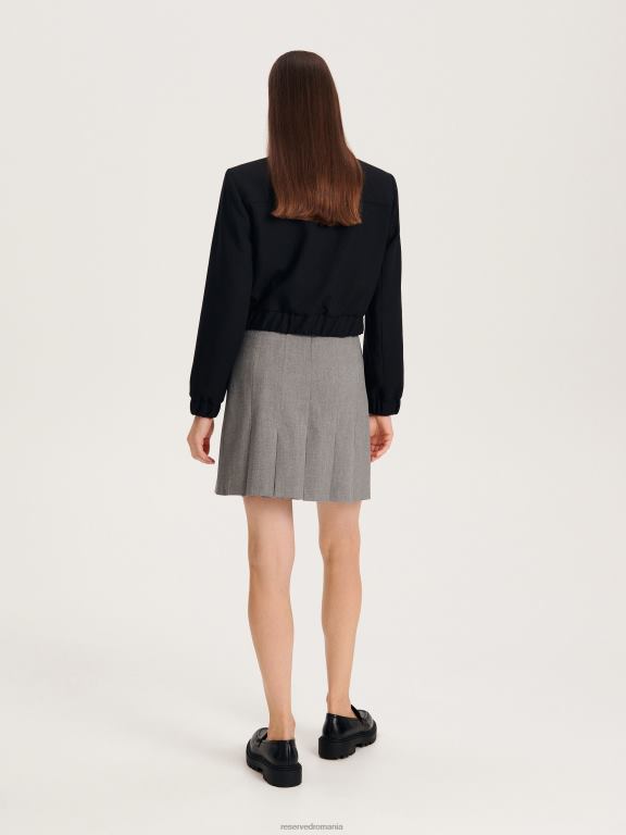 gri deschis Reserved femei îmbrăcăminte fusta cu pliuri 648HZ69