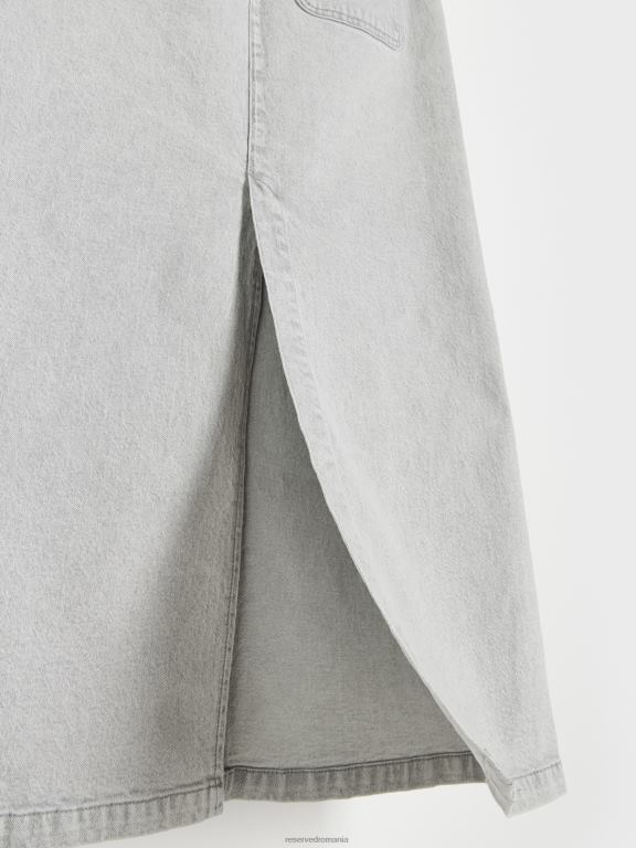 gri deschis Reserved femei îmbrăcăminte fusta midi denim 648HZ835