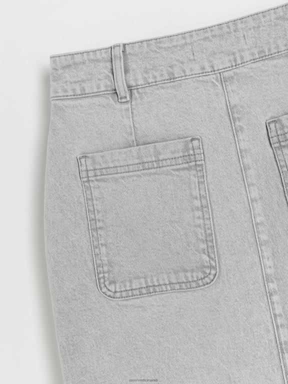 gri deschis Reserved femei îmbrăcăminte fusta midi denim 648HZ835
