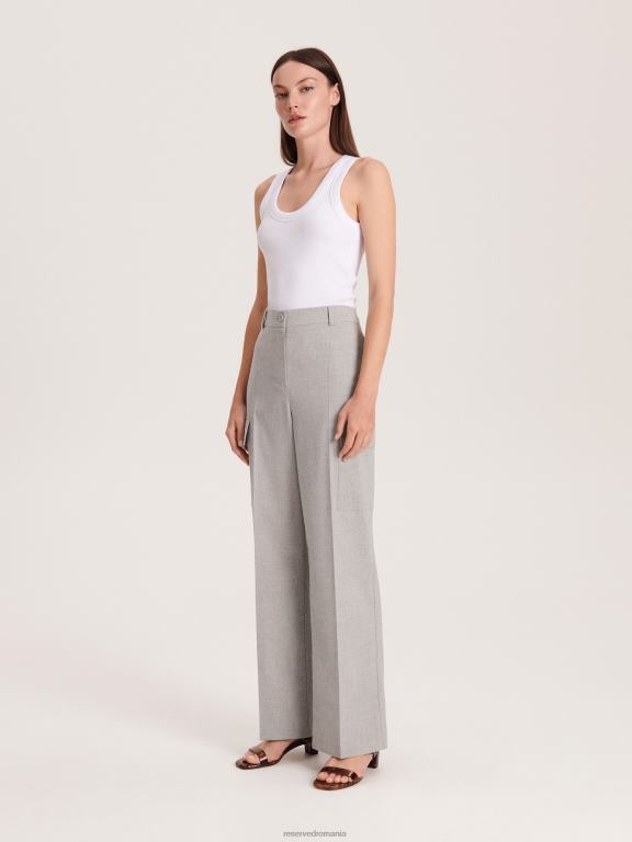 gri deschis Reserved femei îmbrăcăminte pantaloni cargo 648HZ637