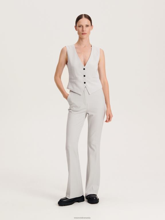 gri deschis Reserved femei îmbrăcăminte pantaloni evazați 648HZ633