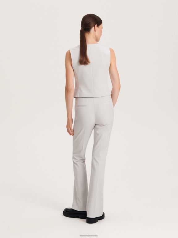 gri deschis Reserved femei îmbrăcăminte pantaloni evazați 648HZ633