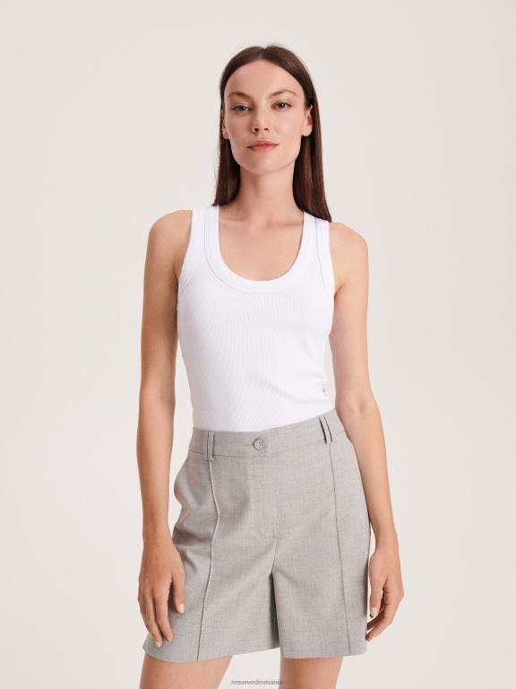 gri deschis Reserved femei îmbrăcăminte pantaloni scurți de costum cu despicaturi 648HZ560