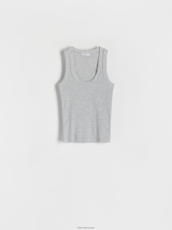 gri deschis Reserved femei îmbrăcăminte top din jerseu melange 648HZ512