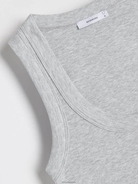gri deschis Reserved femei îmbrăcăminte top din jerseu melange 648HZ512