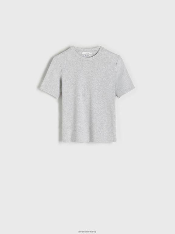 gri deschis Reserved femei îmbrăcăminte tricou nou regular fit 648HZ431