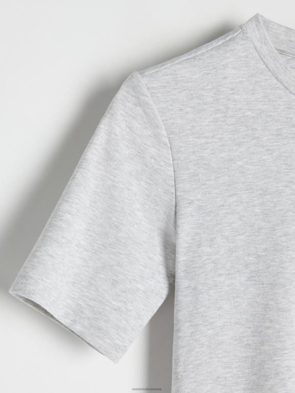 gri deschis Reserved femei îmbrăcăminte tricou nou regular fit 648HZ431