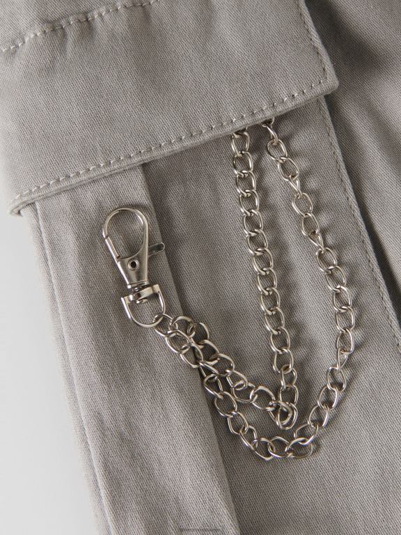 gri deschis Reserved fetelor îmbrăcăminte fusta cu buzunare 648HZ1908