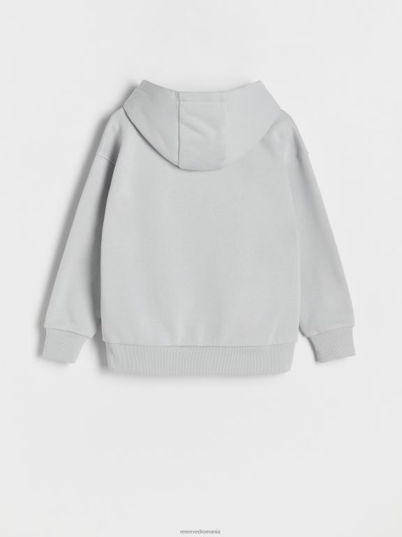 gri deschis Reserved fetelor îmbrăcăminte hanorac cu gluga 648HZ1721