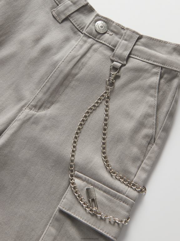 gri deschis Reserved fetelor îmbrăcăminte pantaloni 648HZ1918